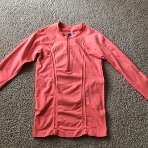 Athleta Orange Quarter Zip